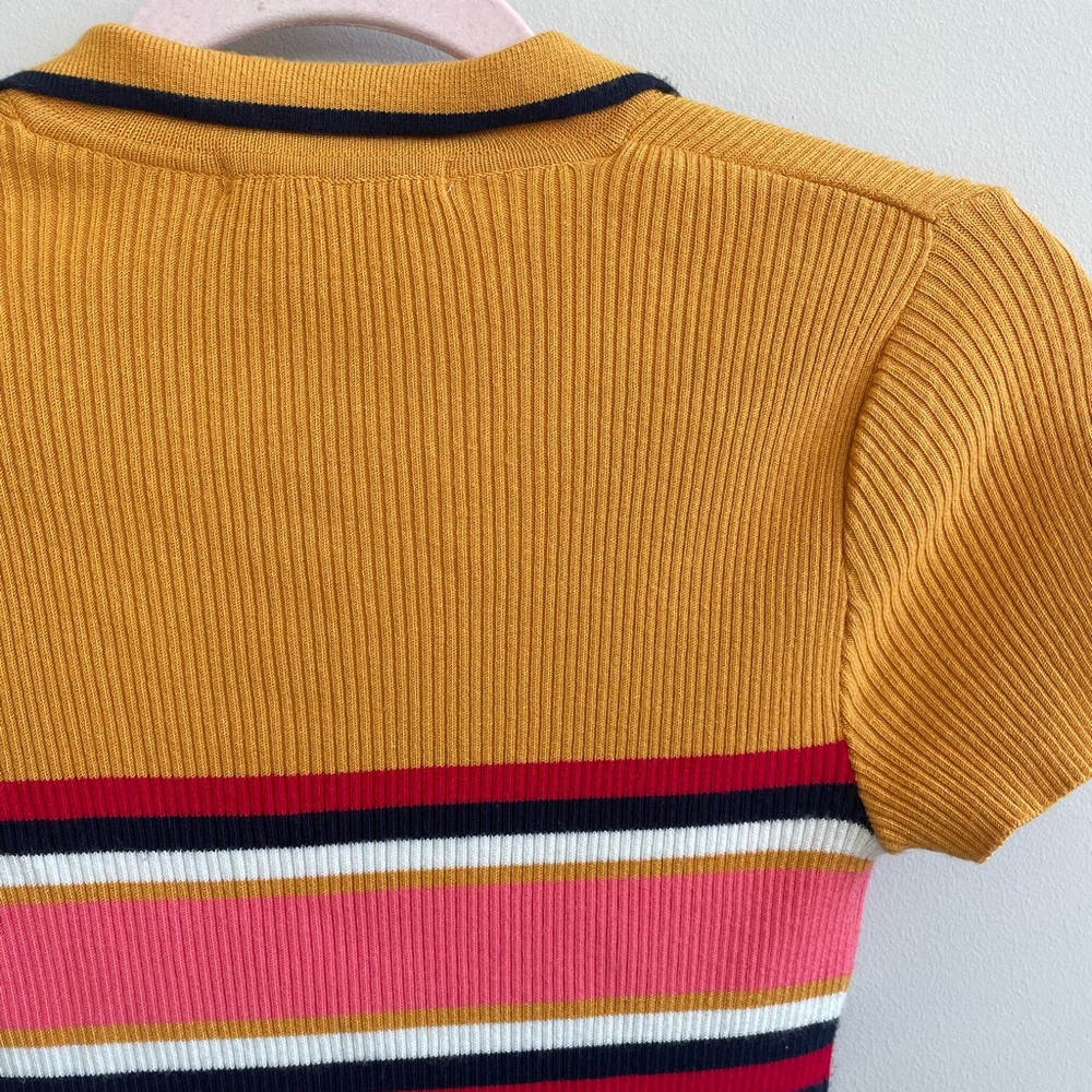 Urban Outfitters Bodycon Colorblock Dress with Collar Retro Vibes - Picture 6 of 7